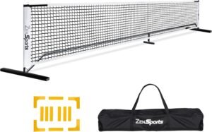 ZENY Portable Pickleball Net Set with Metal Frame Stand and Regulation Size Net and Carrying Bag